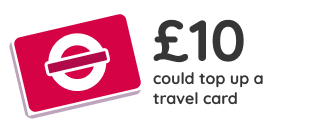 £10 could top up a travel card