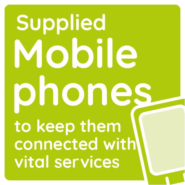 Supplied mobile phones to them connected with vital services